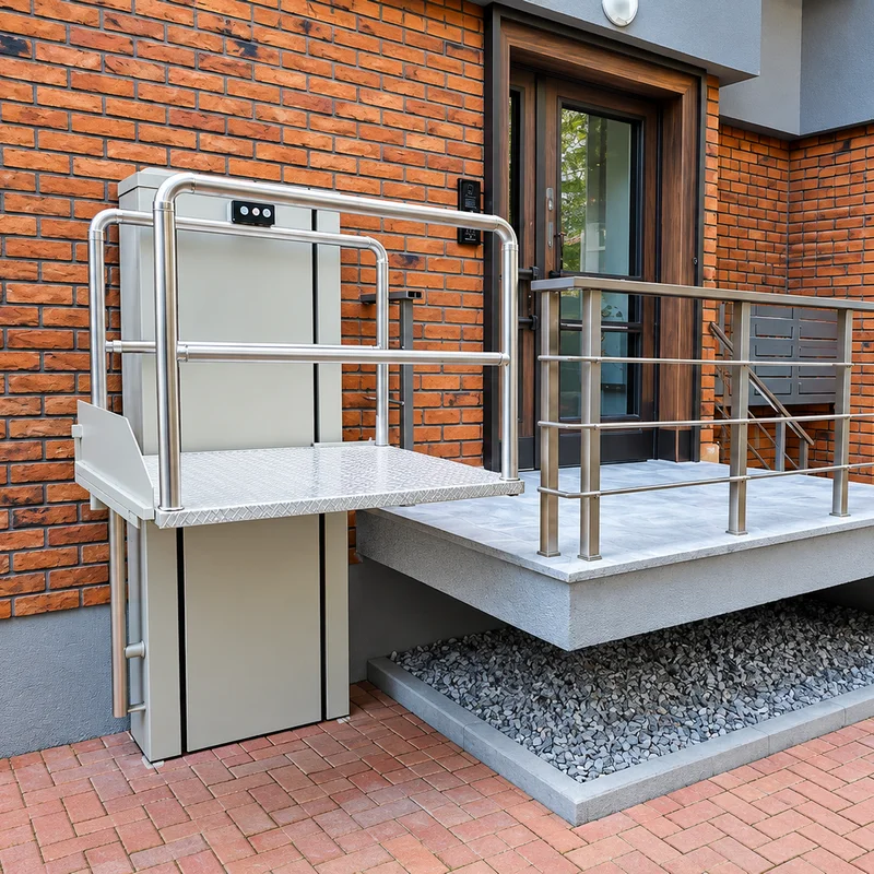 Açık tip dikey engelli platformu lift